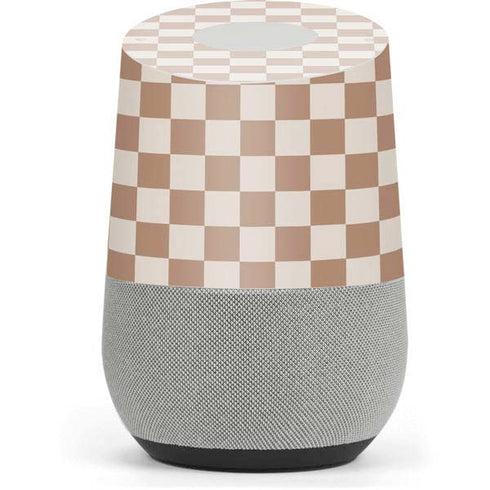 Neutral Checkered Google Home Skin